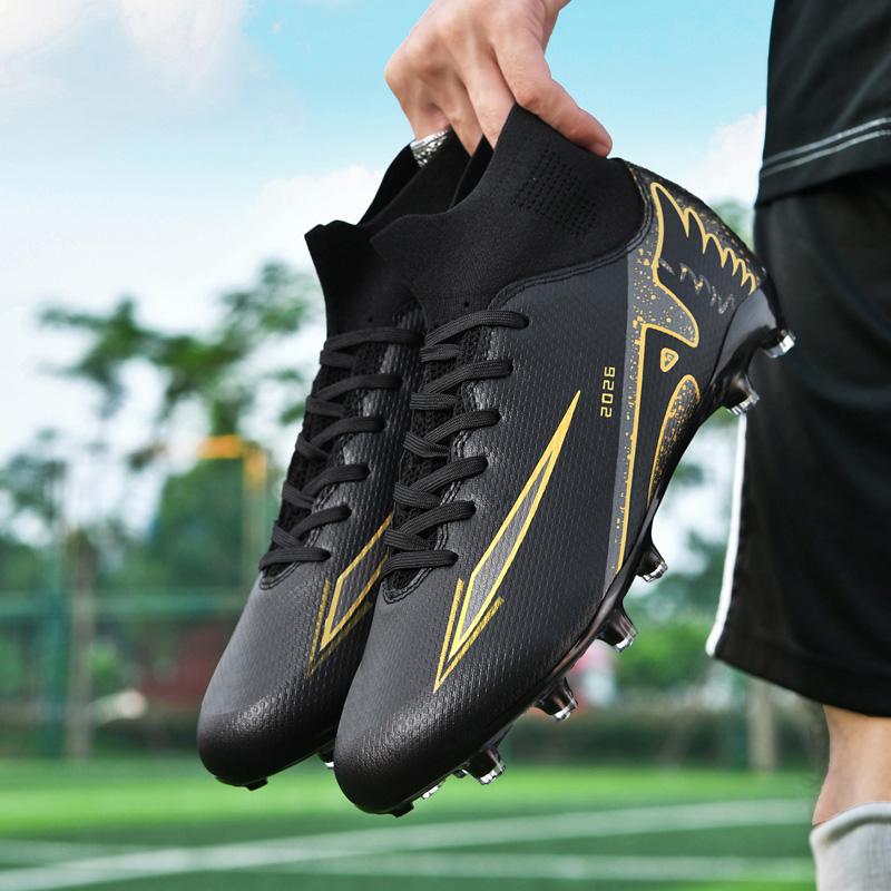 Football Shoes Men's Outdoor High Ankle Anti-slip Sports Shoes Ultralight Indoor Football Boots High-quality Futsal Sneaker 2025