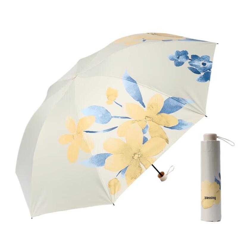 

Paradise Black Vinyl Ginkgo Folding Umbrella