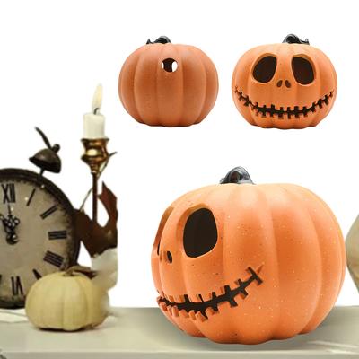 Halloween-LED-Kürbislaternen-Dekor, leuchtender Kürbis aus Kunststoff, blinkender beleuchteter Kürbis für Halloween-Dekorationen im Innen- und Außenbereich