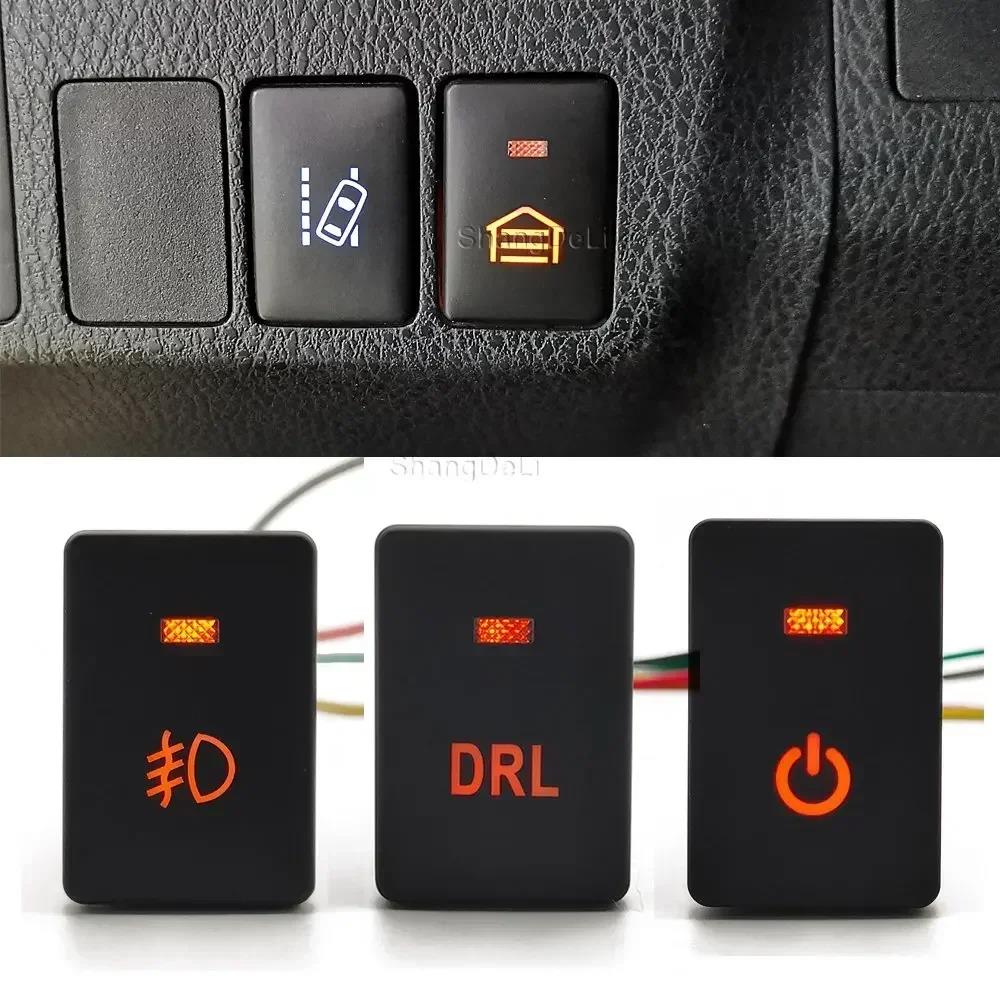 1Pc Orange LED Light Power On Off Steering Wheel Heat Switch Button For Mitsubishi Outlander Eclipse Cross Pajero Sport triton