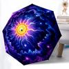 1 Stück Kosmisches Sonnensymbol Mandala Automatisches Öffnen und Schließen Faltbarer Regenschirm mit 8 Eisenrippen - Tragbar, Faltbar für Reisen yy251124043