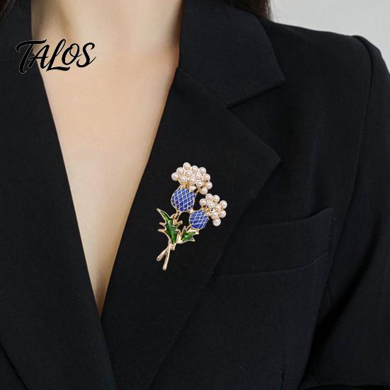 Daily Wear Brooch 1/2Pcs Vintage Pineapple with Faux Pearl, Enamel Fruit Shape Jewelry Alloy Pin, Dainty Accessory for Coats Scarves Dresses