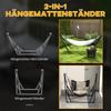 Hammock Stand Incl. Hammock Frame for Hammock, 263 Cm X 89 Cm X 100 Cm, Black + White