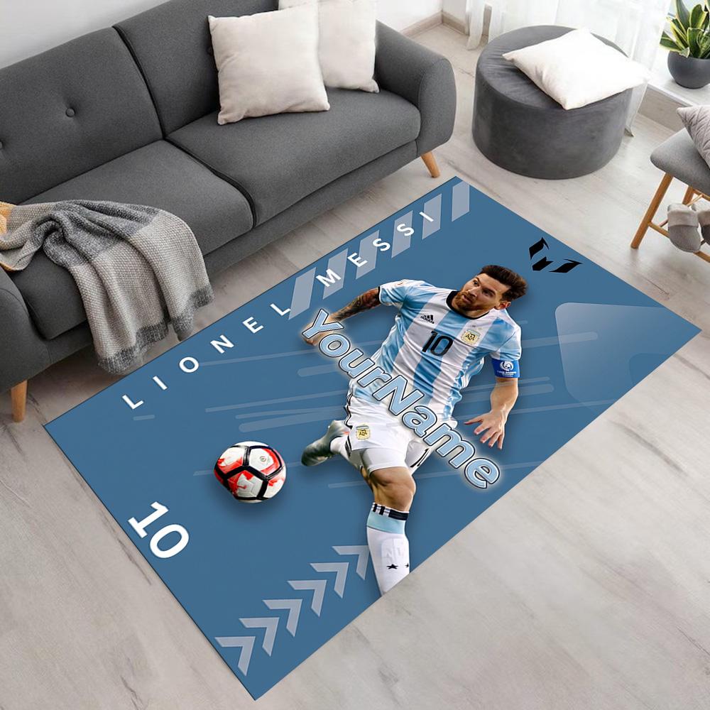 Messi Personalized Text Floor Mat Suitable for Living Rooms Entryway Game Room Dormitory Anti-slip Rug Decorate Offices