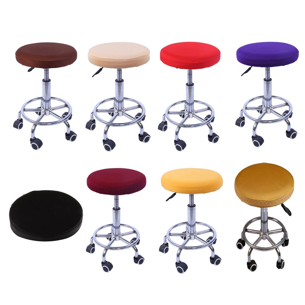 Stretchable Bar Stool Slip Cover Round Seat Cushion Chair Protector for Home Bar Restaurant Decor