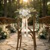 Wedding Chair Flowers Easy To Use Back Floral Garland Artificial Ceremony Accessory for