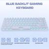 Abucow Mechanical Gaming Black Wired Compact Keyboard with Blue LED Replaceable White Compatible with 60% Keyboard, Switches, Backlight, Keycaps,