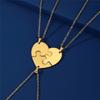 Dreamtimes Liebesherz Puzzle Anhänger Halskette 2/3/4/5/6 Teile Edelstahl Damen Herren Schmuck Liebhaber Familie Freunde Geschenke