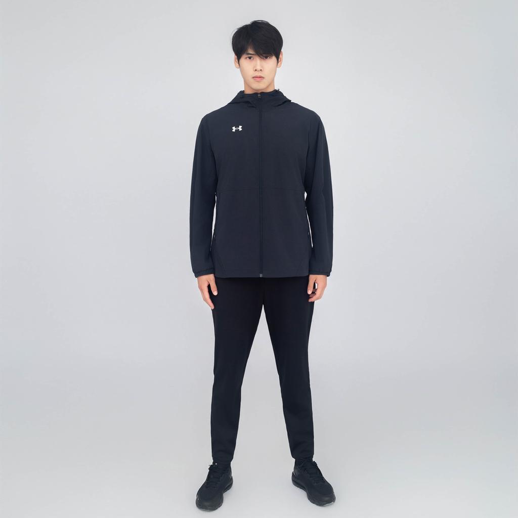 Under Armour Jachetă Unisex cu Mâneci Lungi, Țesută, pentru Antrenament și Meci de Fotbal, cu Logo, Negru 21600411-001