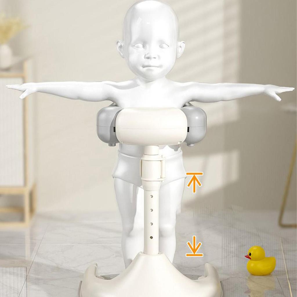 Adjustable Height Baby Shower Stand folding Baby Shower Rack Wash Seat Non-slip Bathing Device with Drainage Holes for Kids