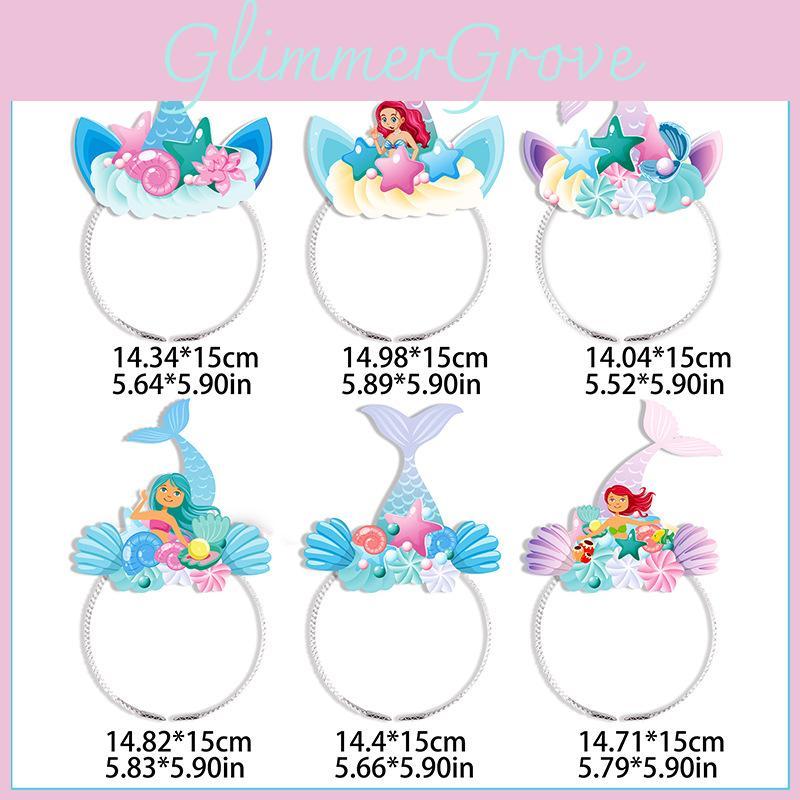 Mermaid Inspired Headbands With Cartoon Style For Festive Event Decor And Photos