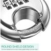 Stainless Steel Round Password Padlock Warehouse Outdoor Door Ship Container Chain Horizontal Opening Lock Anti-theft Waterproof