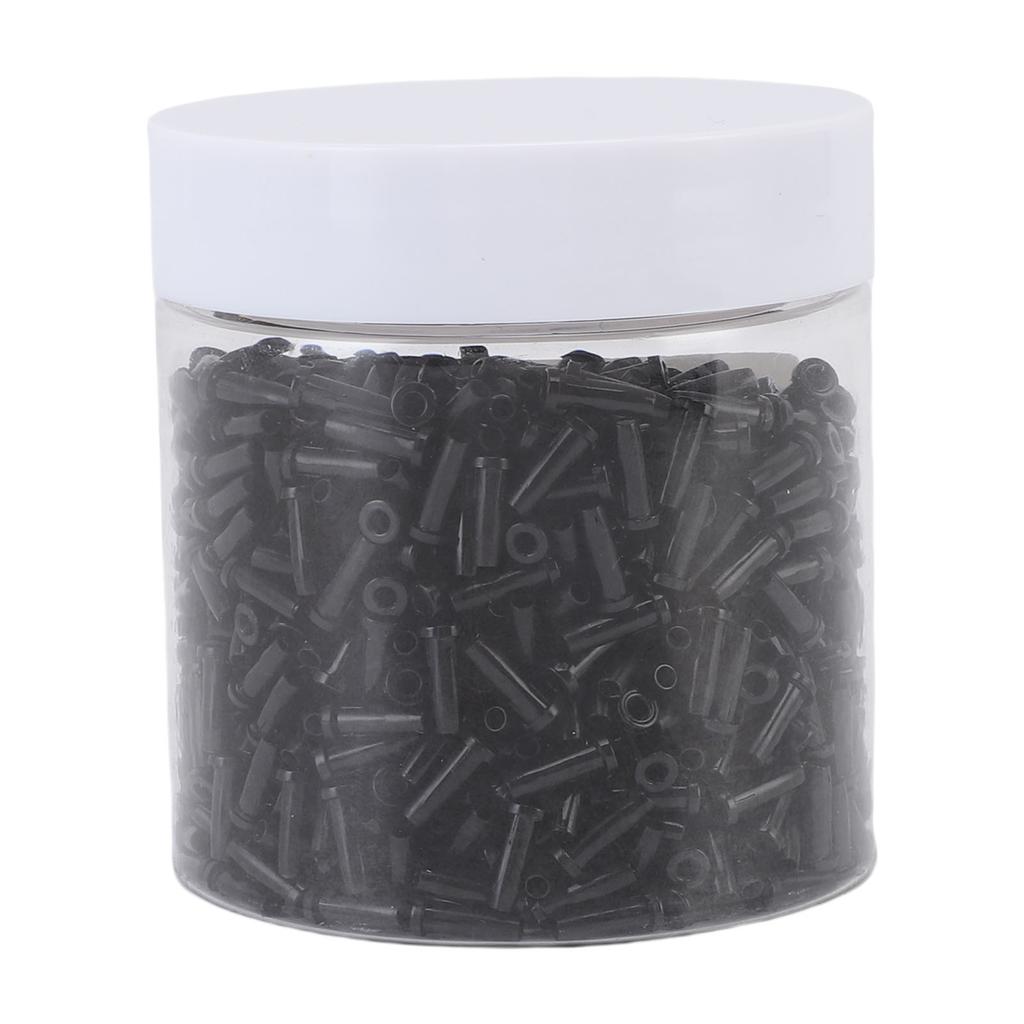 Badminton String Protector Nylon 12 Badminton Grommets 0.10x0.3in Badminton Racket Line Hole Protector Set Black