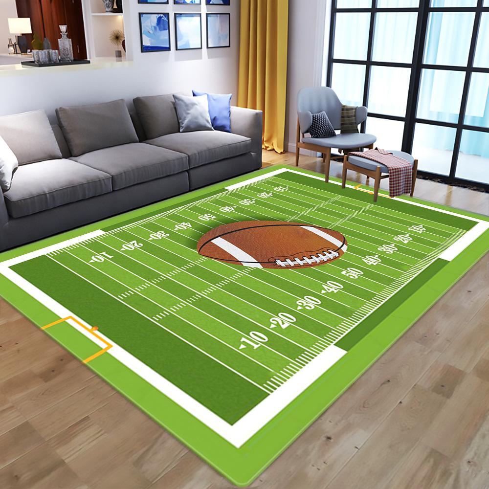 3D Printed Rugby Sports Living Room Bedroom Home Decoration Floor Mat