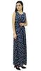 Bimba Women's Smocked Waist Maxi Dress Bowling Print Casual Summer Rayon