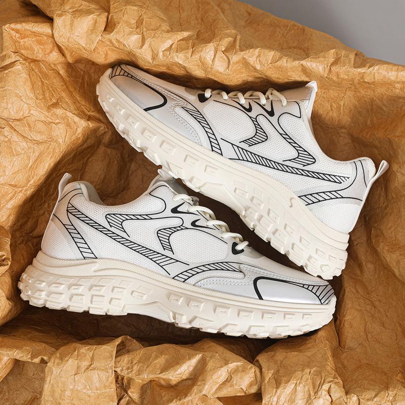 Casual sneakers, breathable platforms, versatile men's shoes, and student shoes