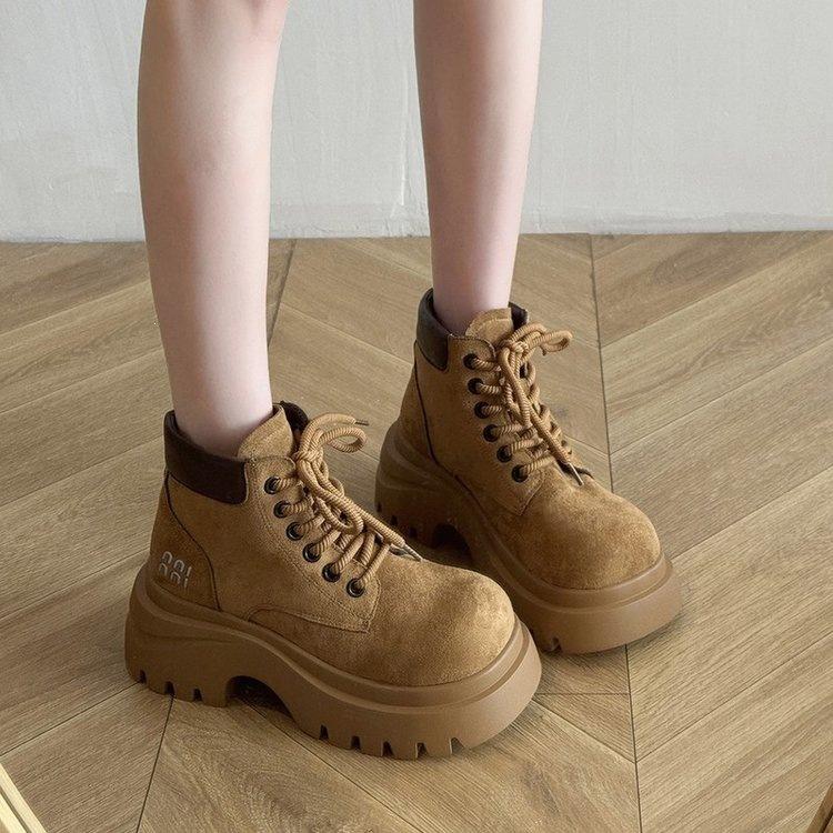 British Martin boots women's 0000 spring and autumn new retro platform boots lightweight tooling rhubarb boots early autumn short boots