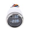 52mm 2 in 1 Digital Water Temperature Voltage Gauge with White Backlight Car Boat Water Temp Voltmeter for Cars RVs Trucks Ships