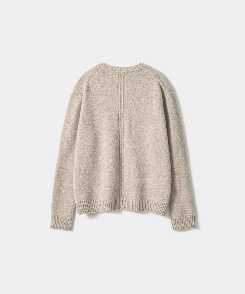 TRIP LE SENS [100% Wool] Pure Light Round Knit_Oat Beige
