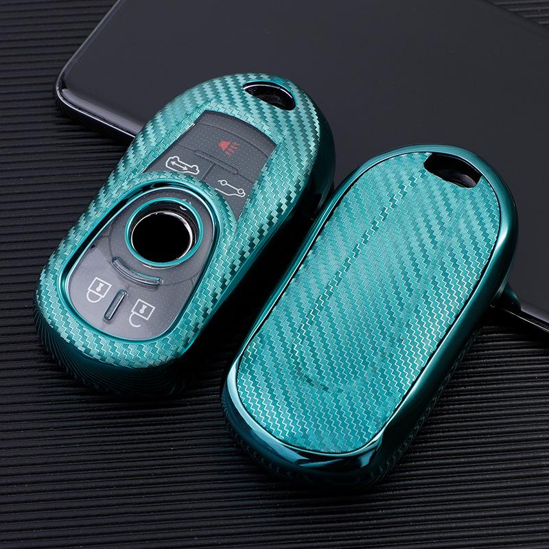Carbon Fiber Pattern Protective Key Shell for Buick (4/5-Button) - Envision, Regal, Excelle, LaCrosse, GL6.
