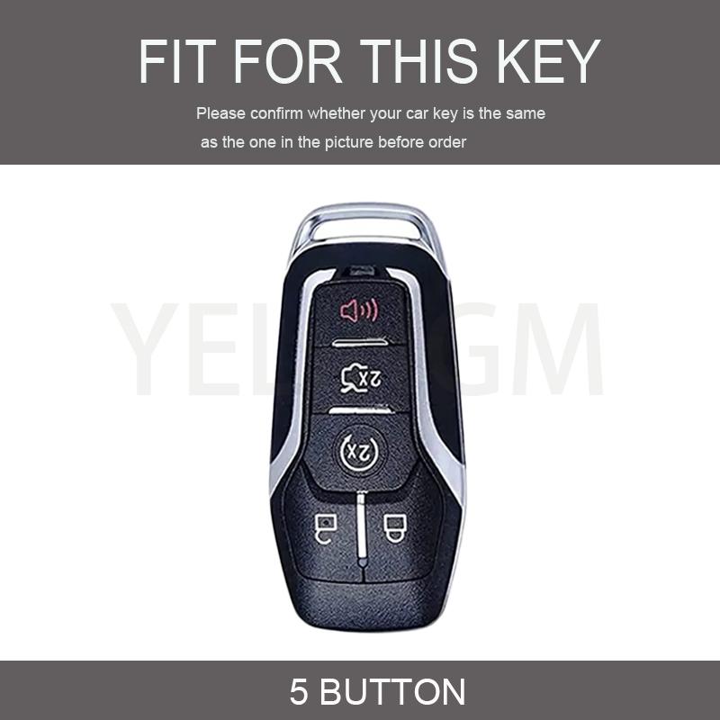 5 Buttons TPU Car Remote Key Case For Ford Fusion F-150 Edge Explorer Mustang Lincoln MKZ MKC Platinum 2016 F150 Lariat  Cover