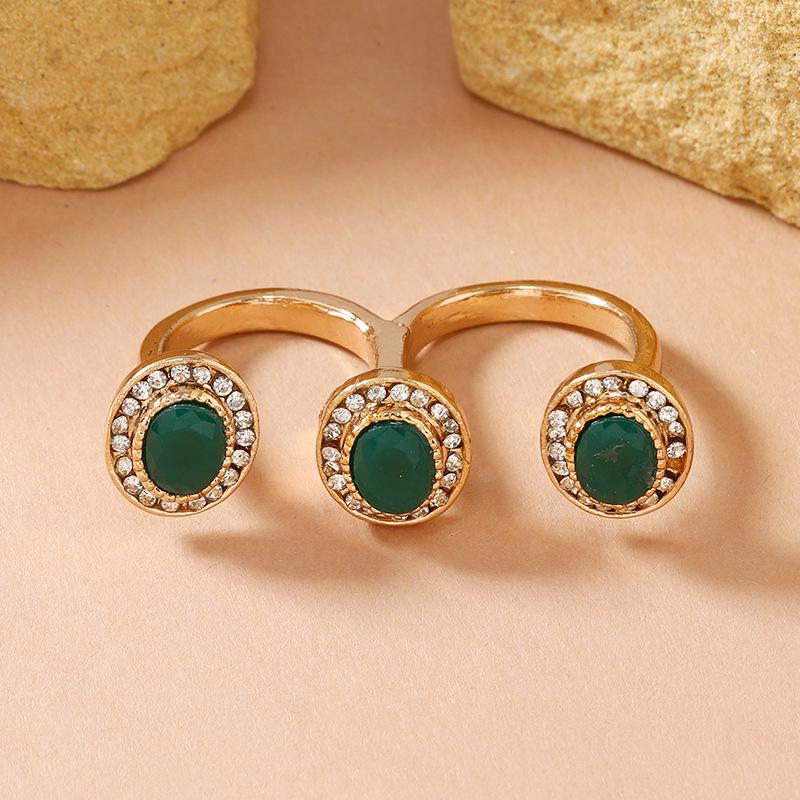 2023 Trendy Women's Luxury Red Agate Open Ring: Retro French Gemstone Style