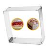 Cake Stainless Steel Adjustable Cake Ring Square Shaped Mousse Cake Cutter Baking Pastry Baking Tool for Birthday Cake Party Dessert Restaurant Kitch
