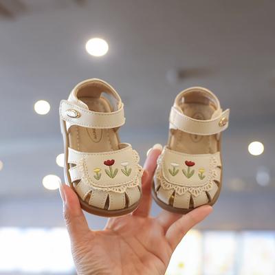 Baby Shoes Women's Treasure Summer Sandals 24 New Princess Shoes Soft Sole 1-2 Year Old Baby Walking Shoes Baotou Girls'