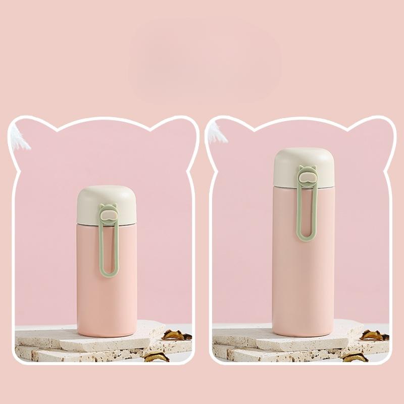 Einfache, hochwertige Mini-Taschentasse für Studentenpaare, modische Vakuum-Erbsentasse, tragbarer Thermosbecher aus Edelstahl