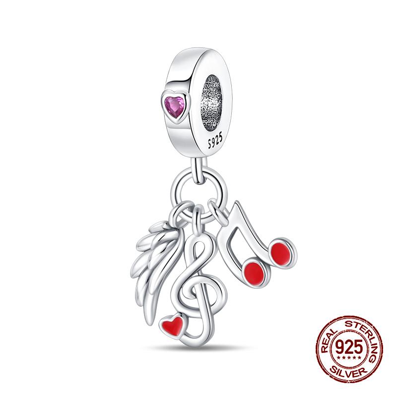 100% 925 Sterling Silver Guitar Musician Painter Doctor Career Charm Bead Fit 925 Original Bracelet DIY Souvenir Jewelry