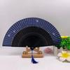 Silk Folding Fan Stylish and Short Fan for Perfect for Fireworks and Traditional Japanese Clothing Summer Heat Gift Bag and Box Set [YOVOY] Men's