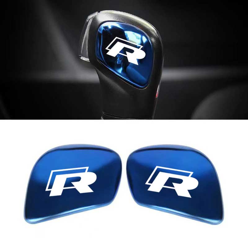 

2026 Hot For VOLKSWAGEN VW 1 Pair Car Gearbox Control Gear Lever Stickers Shift Stick Handle Accessories for VW Rline GTI Polo G синий