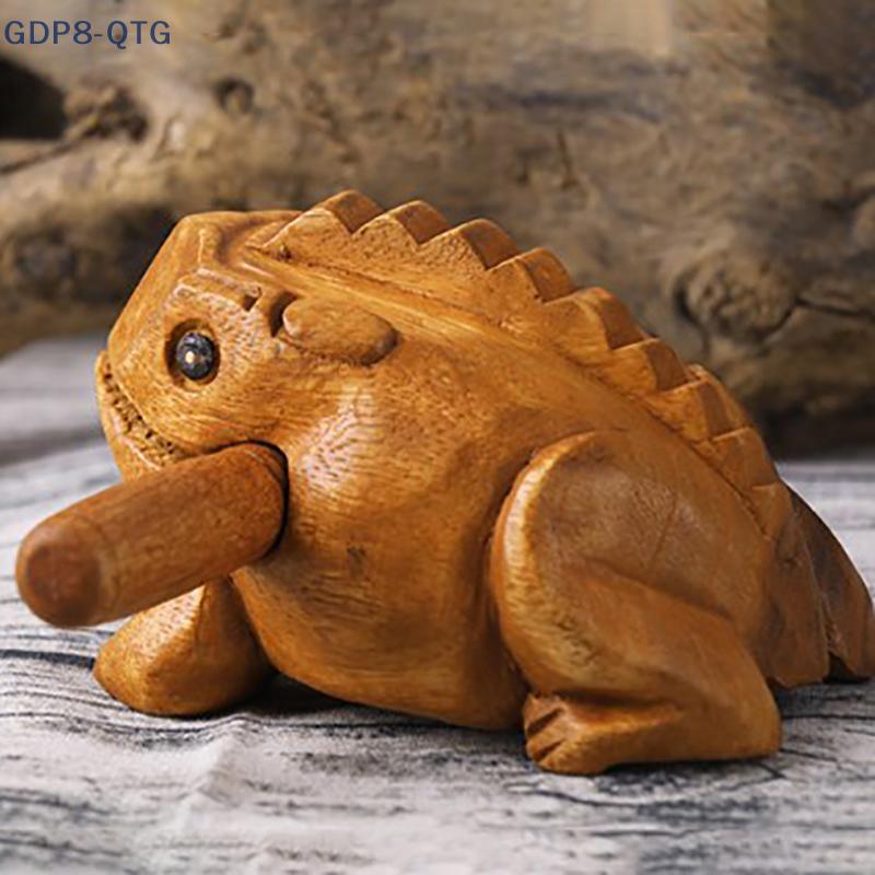 NEW Lucky Thailand Wood Thailand Traditional Craft Wooden Lucky Croaking Musical Instrument Home Desk Decor Lucky Frog Craft