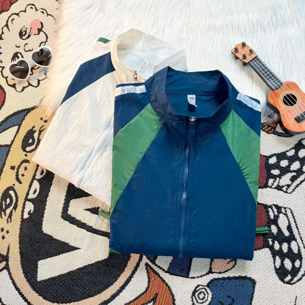 Jacke im amerikanischen Retro-Stil mit Kontrastkragen und Nähten für Herren und Damen, Herbst, neues, lockeres, lässiges All-Match-Sportoberteil