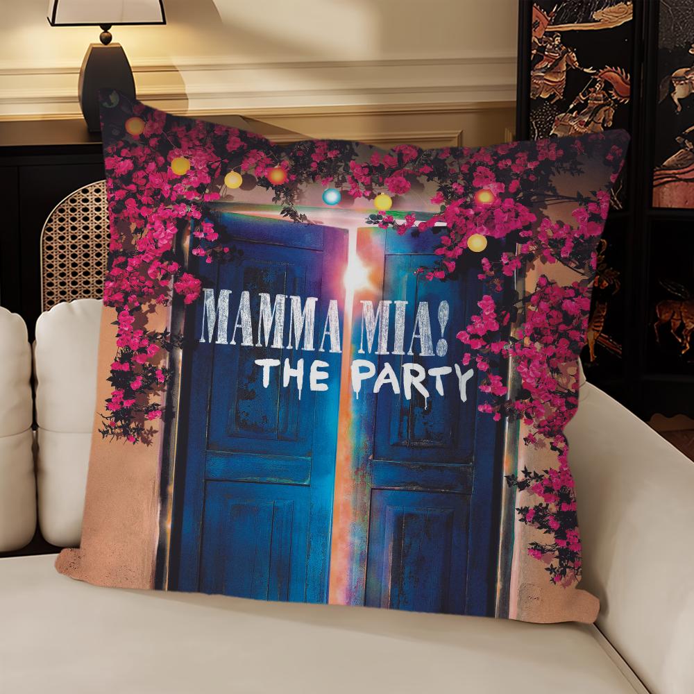 Mamma Mia! Classic TV Family Gatherings Pillow Case Sofa Living Room Bedroom Headboard Backrest Cushion Square Cushion Nap Time