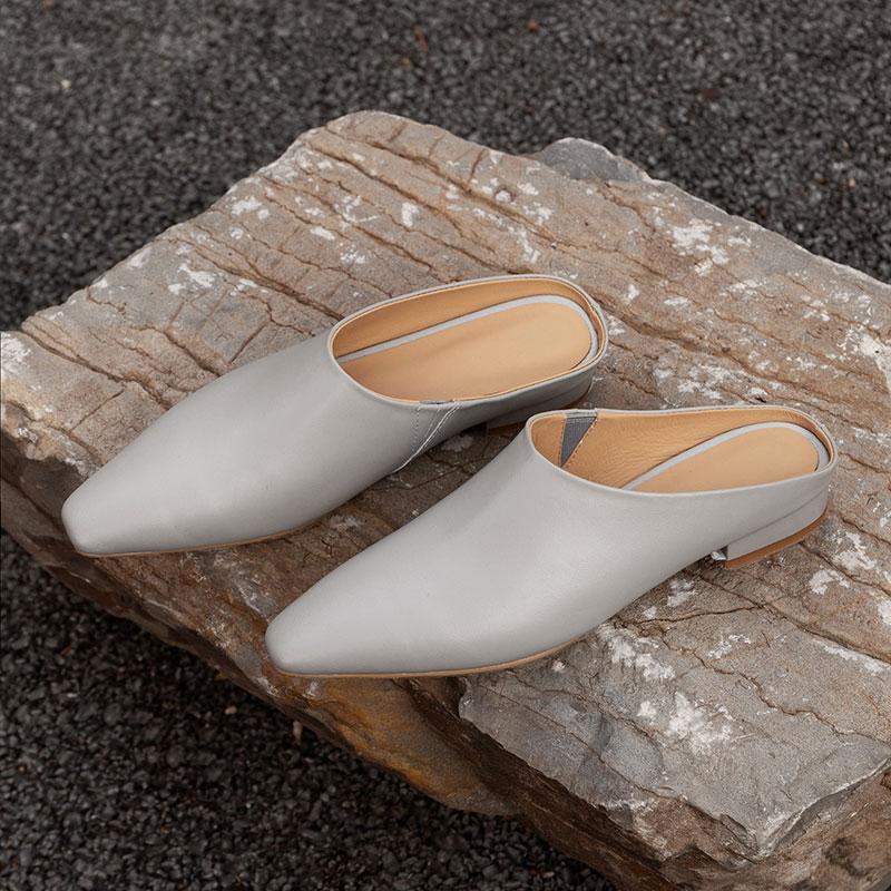 Fashion Footwear Low-heel Slides Slippers Shoes for Women 2025 Fashion Square Toe Ladies High Heels Pumps Slippers Shoes Female Mules