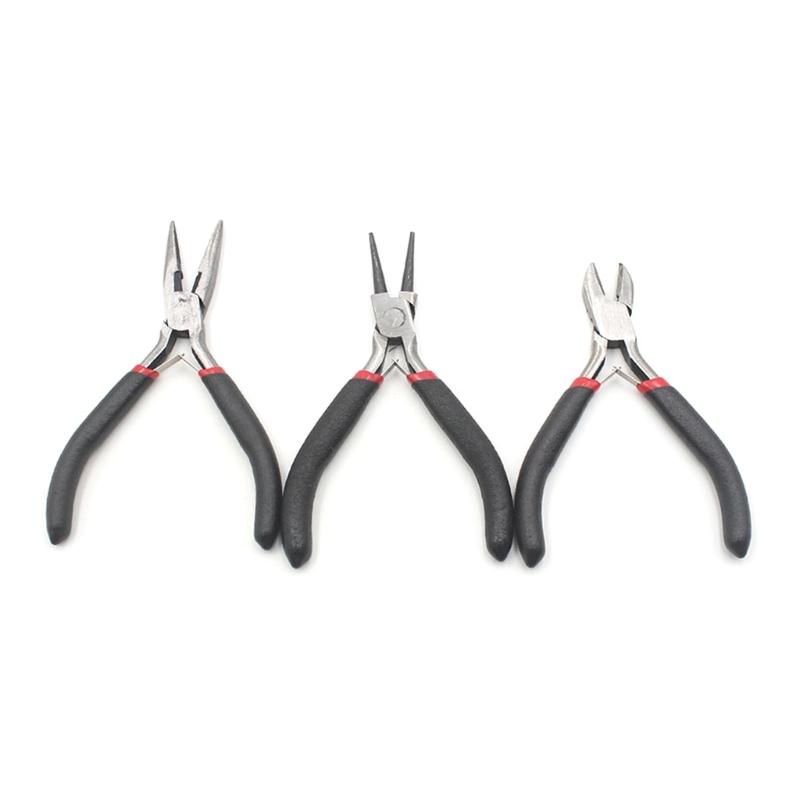 

3Pcs/set Zinc Alloy Jewelry Pliers Sets DIY Tools Kit Side Cutter Round Nose Pointed Nose Pliers Jewelry Making Tool 1