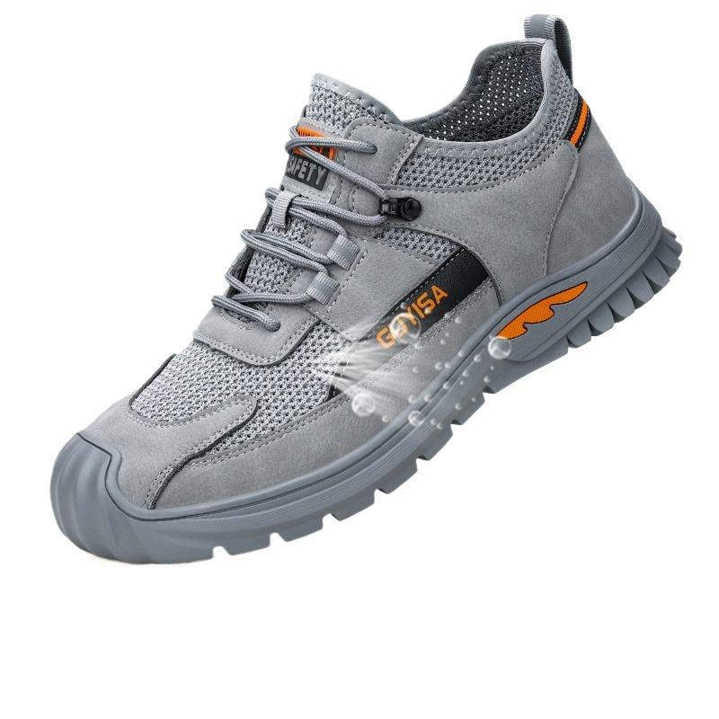 Fashion New Men Work Safety Boots Steel Toe Safety Shoes Puncture Proof Working Shoes Male Outdoor Rubber Security Boots Man Sneakers