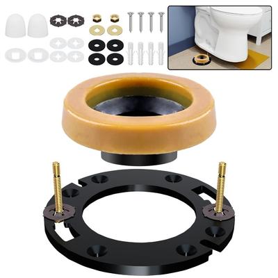 NOVO Anel de Vedação Extra Espesso para Vaso Sanitário Parafusos de Latão Coberturas para Parafusos Flange de Vaso Sanitário Encaixe Universal Kits de Reparo para Vaso Sanitário Substituição de Vaso Sanitário