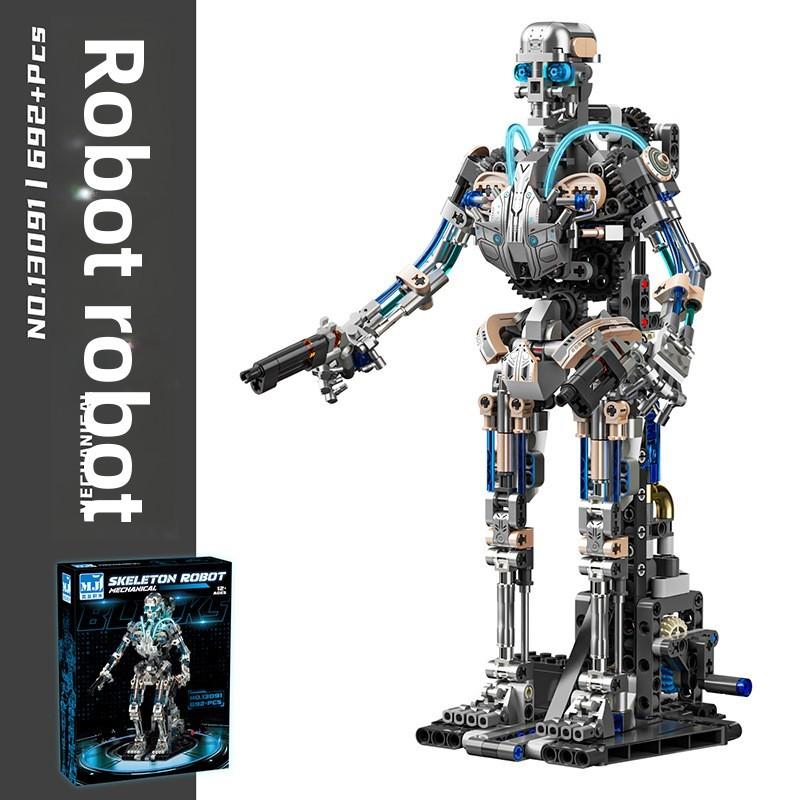 Skeleton Mechanical Robot Building Blocks Kit For Children With Creative Playset