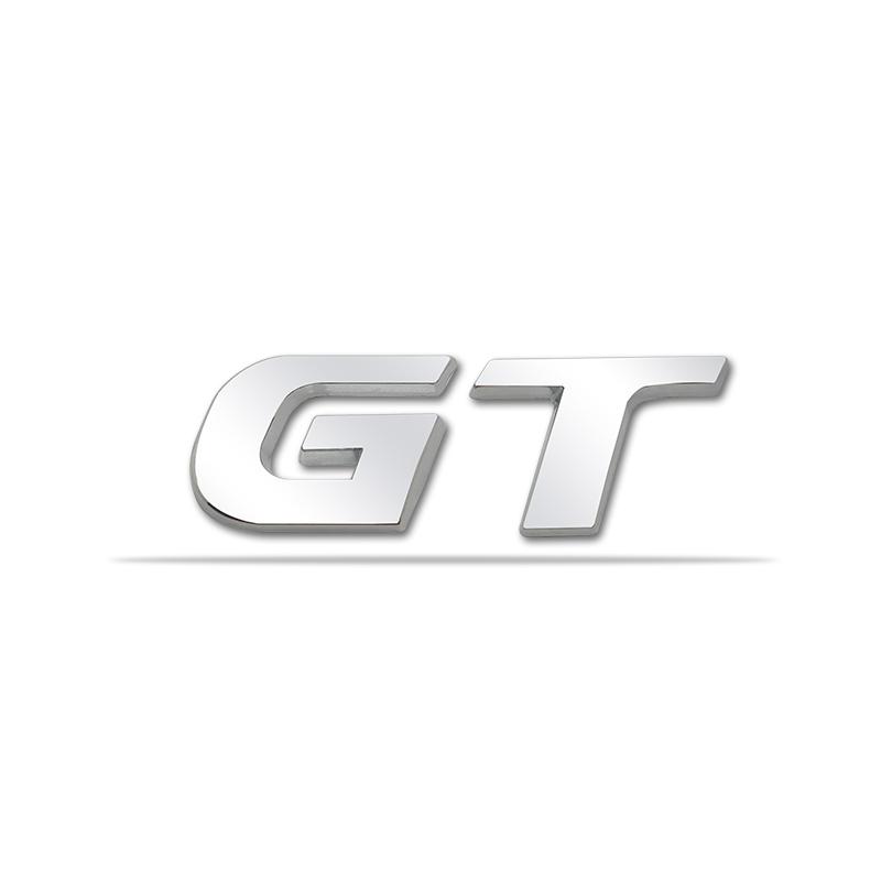 FRL1 Adesivo per Auto 3D Logo GT Emblema Metallico Distintivo Decalcomanie Per 206 207 307 208 2008 RCZ GT Polo Golf 5 7 Passat B5