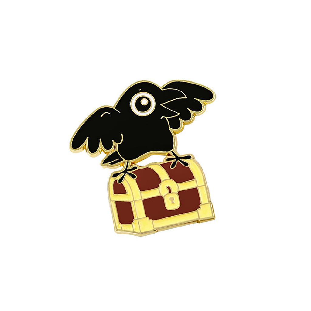 Unique Rhinestones Crow Brooch Pin Delicate Fashion Accessory for Clothings and Bags Decoration Casual Wear