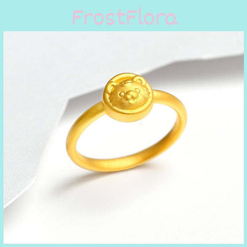 Charming Vietnamese Zodiac Tiger Ring Crafted From Gold-plated Brass Ideal For Women