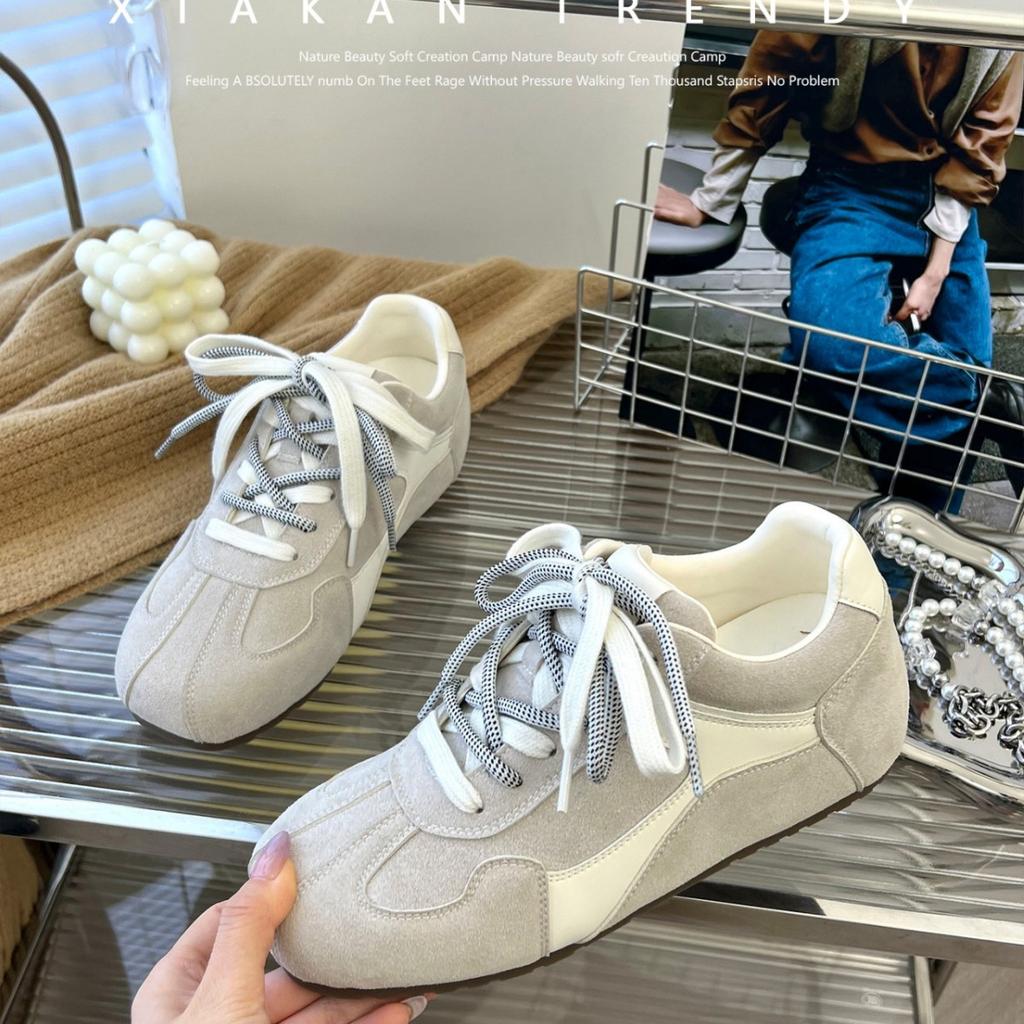 Academy style color matching versatile moral training shoes women's 2025 spring and autumn soft-soled sports versatile casual Forrest Gump shoes