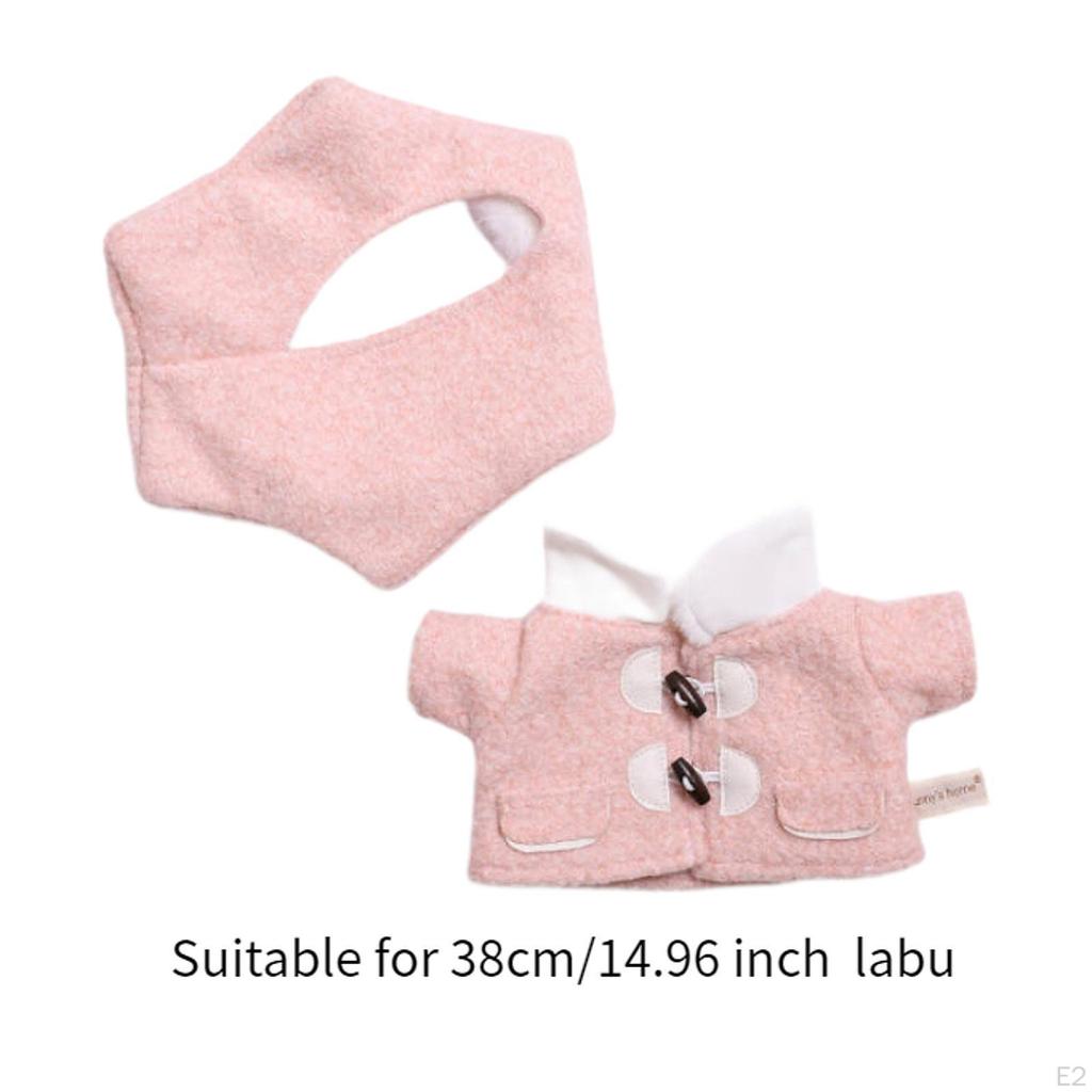 Plyšová panenka, kabát, pokrývka hlavy, koordinační oblečení, kostýmy pro 14,96 palce