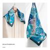 53Cm 100% mulberry silk square scarf classical printed small square scarf