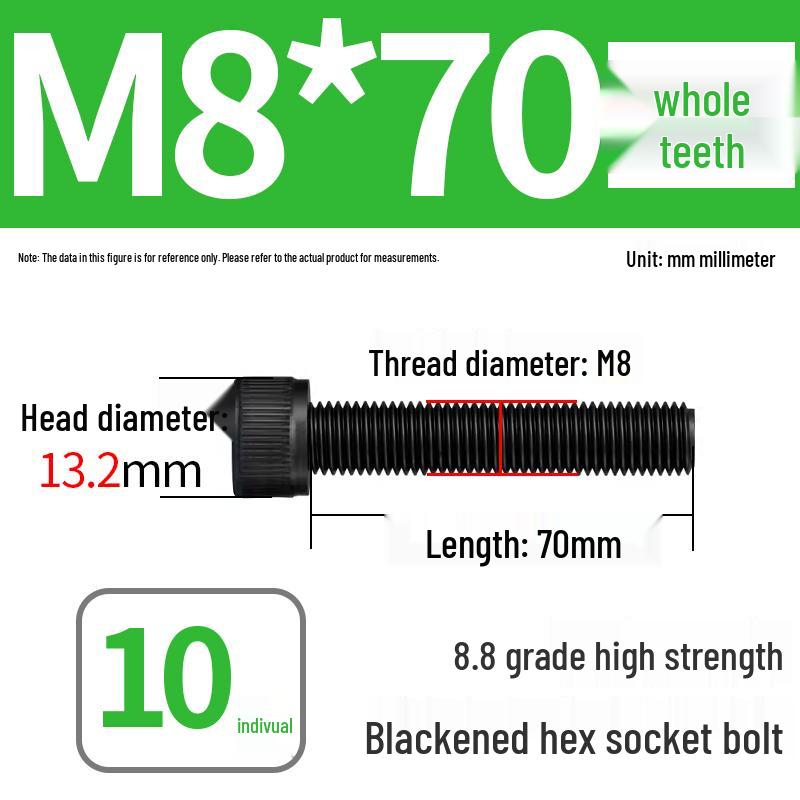 8.8 High-Strength Socket Head Cap Screw Bolt (M4-M20)
