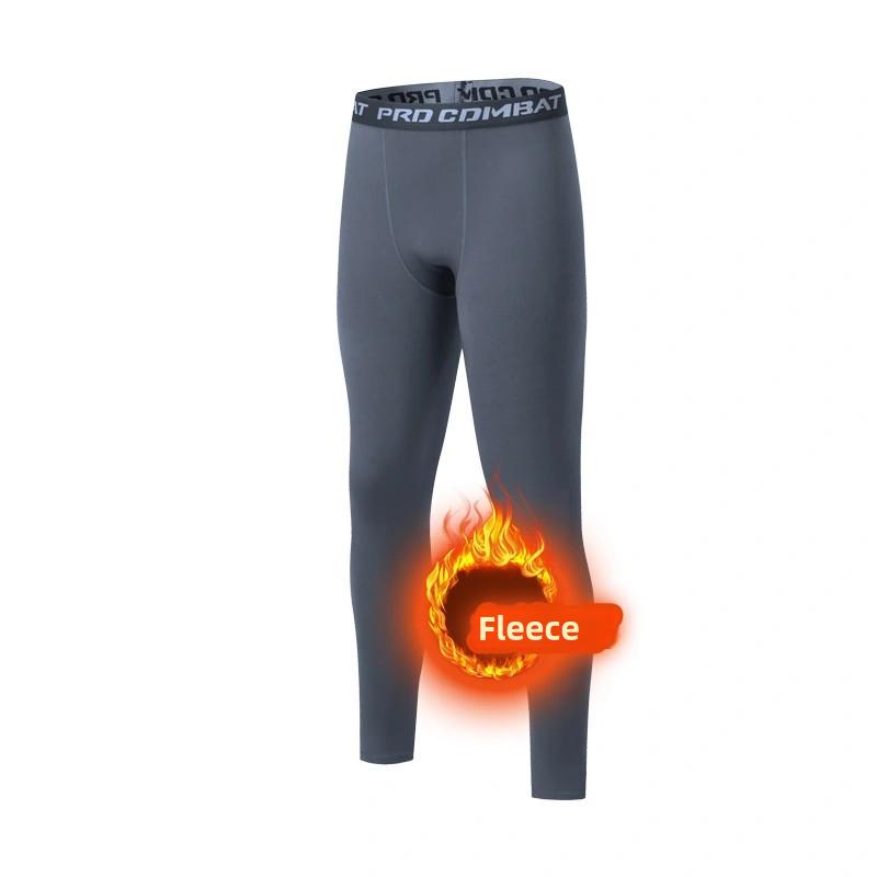 Men's Fleece-lined Tight Sports Training Basketball Fitness Warm Thermal Quick-dry High Elastic Autumn Pants