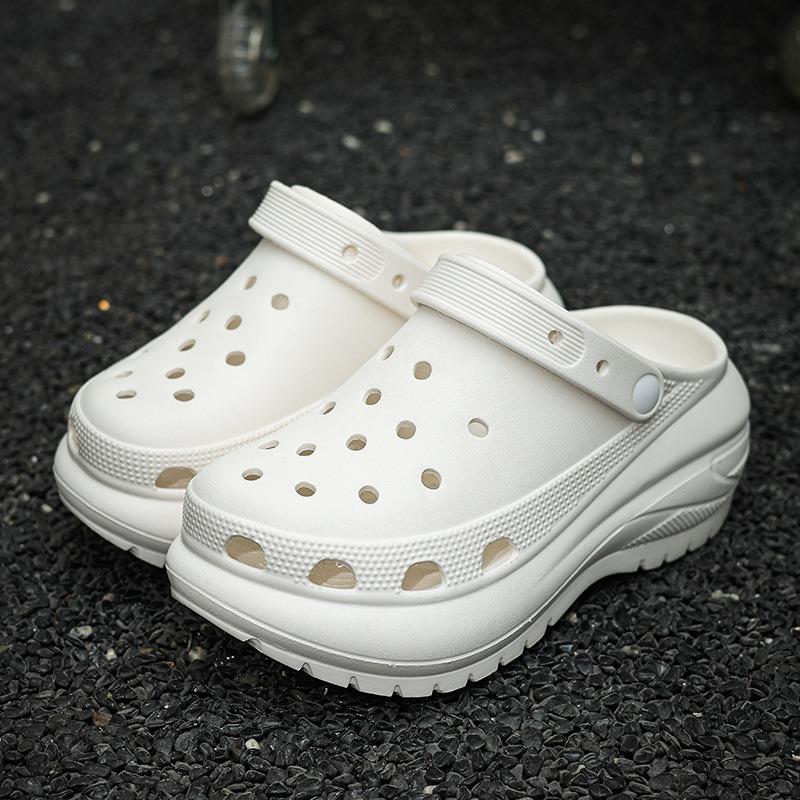 Hole Shoes Women's Summer New Outdoor Wear Heightened Platform Garden Shoes Non-slip Beach Shoes Bag Head Cool Slippers Women's Shoes