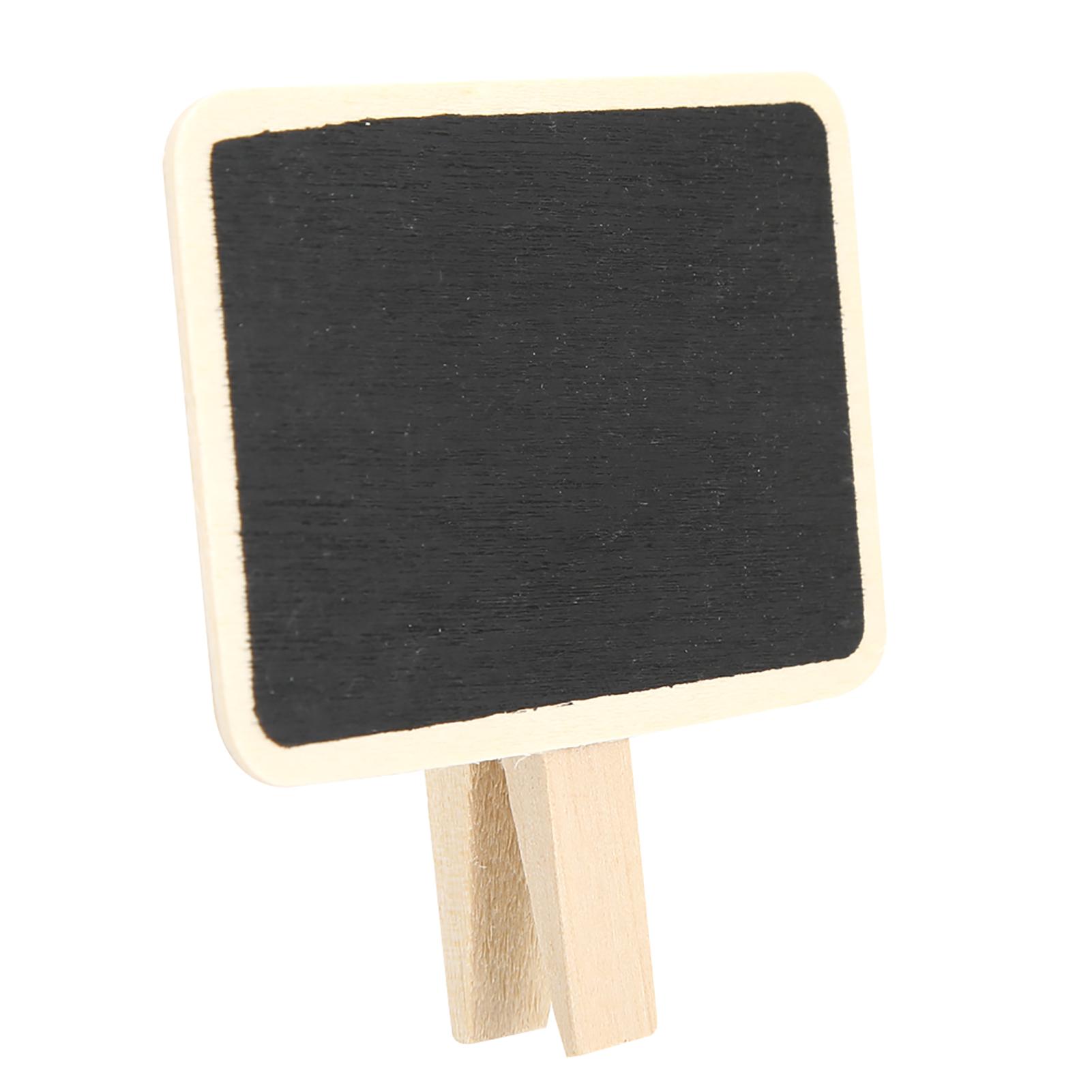 

50Pcs Mini Blackboard Clip Plant Label Wooden Message Board Marking Tool for Home OfficeSquare Shape